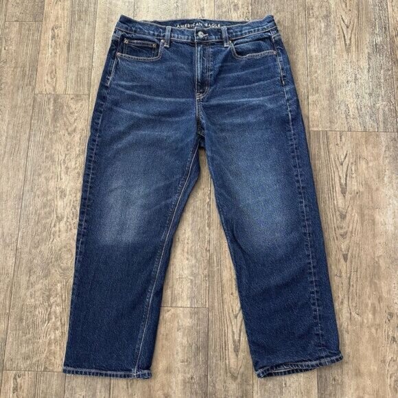 American Eagle Outfitters Denim - American Eagle SUPER HIGH RISE ANKLE STRAIGHT Sz 12 Short Jeans Denim Pant 33x25